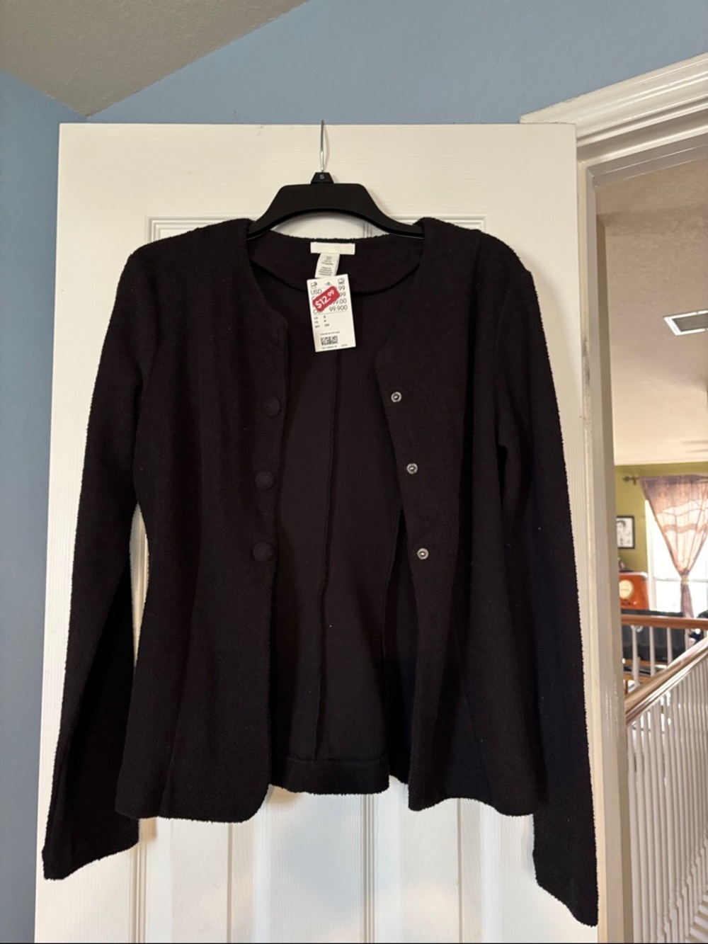 Black Button-Front Jacket
